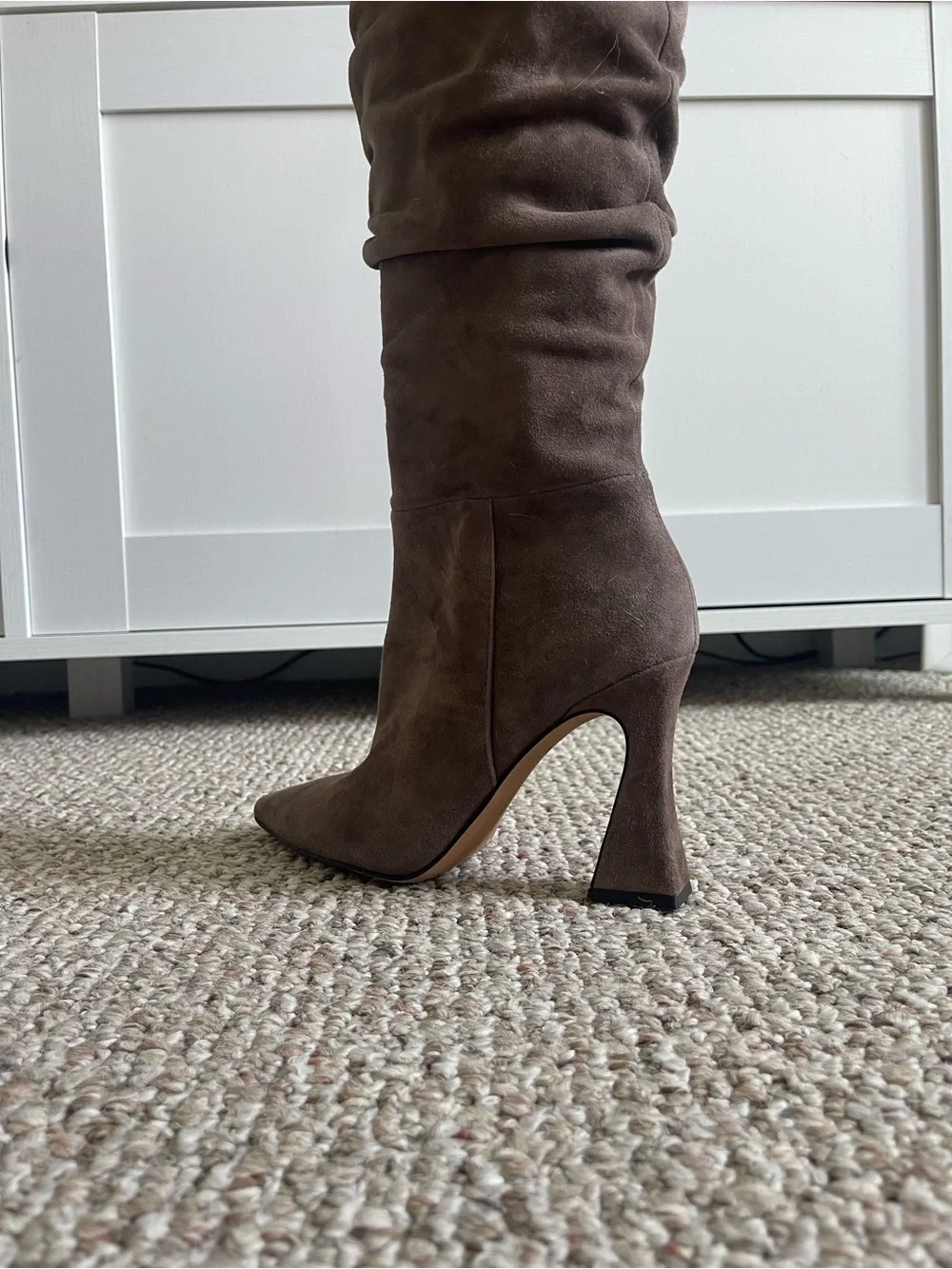 Vince Camuto Alinkay Taupe Brown Suede Knee High Slouch Boots NEW 6.5 HTF